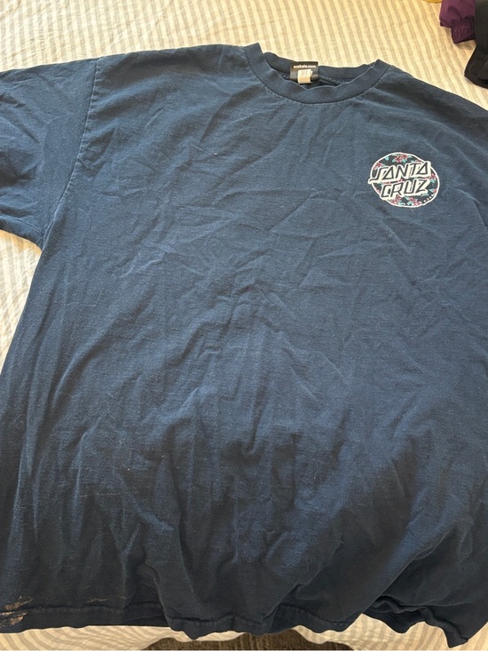 Santa Cruz Skateboards Other - Santa Cruz Skateboards Navy Short Sleeve Logo Tee